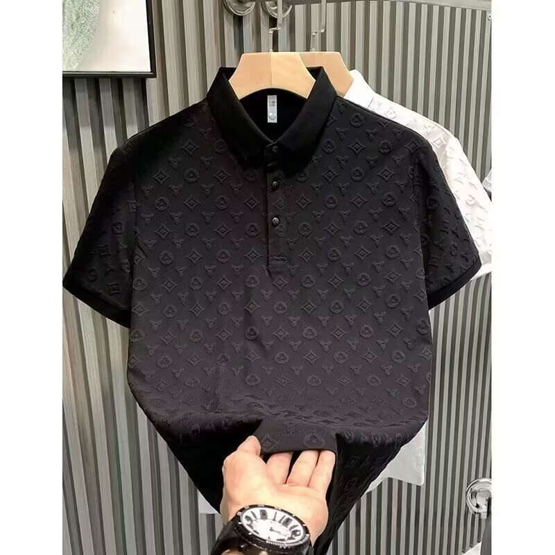 Summer new style casual short-sleeved polo shirt men's lapel short-sleeved t-shirt men's clothing
