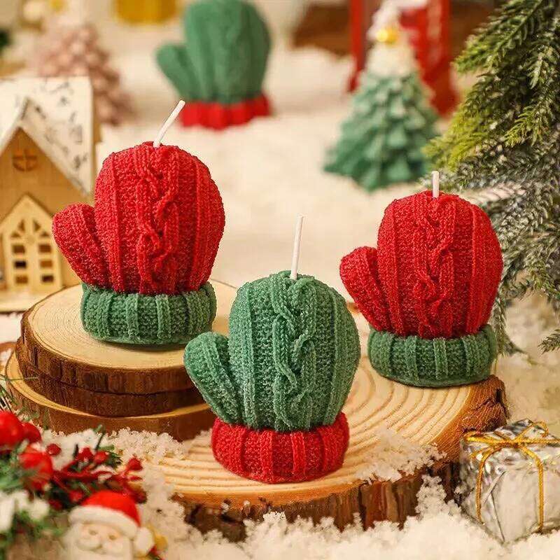 Winter Scented Candles, Atmosphere Mini Wool Gloves Shape Fragrance Small Gift Christmas Candles W260303
