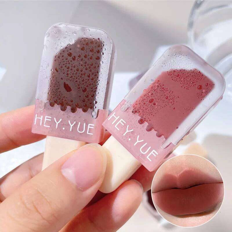 HEYYUE Ice Cream Glaze Velvet Matte Finish, Pudding Lip Clay, -Friendly Everyday Skin-Brightening Lipstick H260302