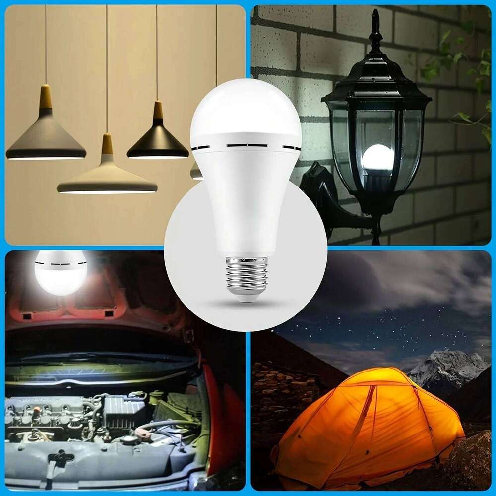 E27 Rechargeable LED Lamp Bulbs 9W 15W High Brightness Emergency Light Bulb Outdoor Camping Fishing Portable Lamps Lights S260302