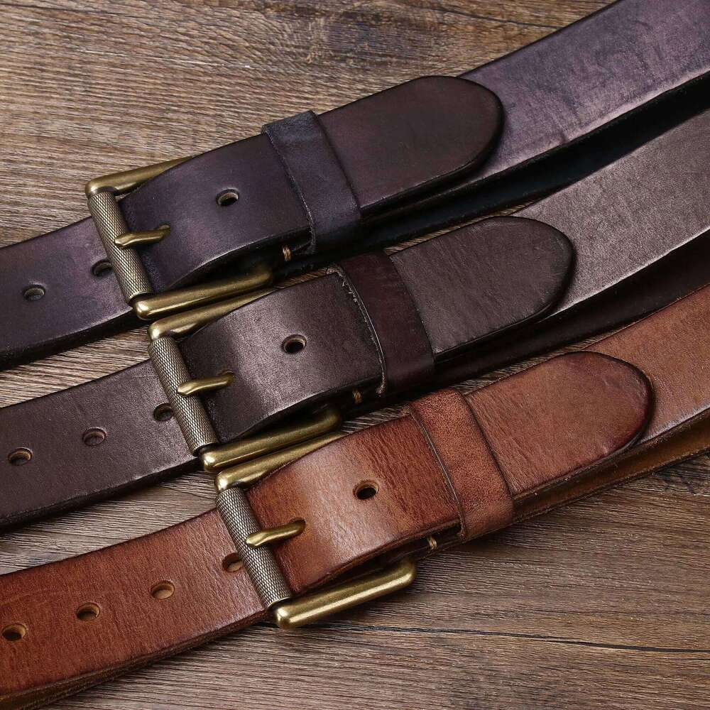 4.0CM Vintage Buckle Super Wide Thick Genuine Leather Men Belt Luxury Original Cowskin Ceinture Homme Jeans Cinturon Mujer S260228