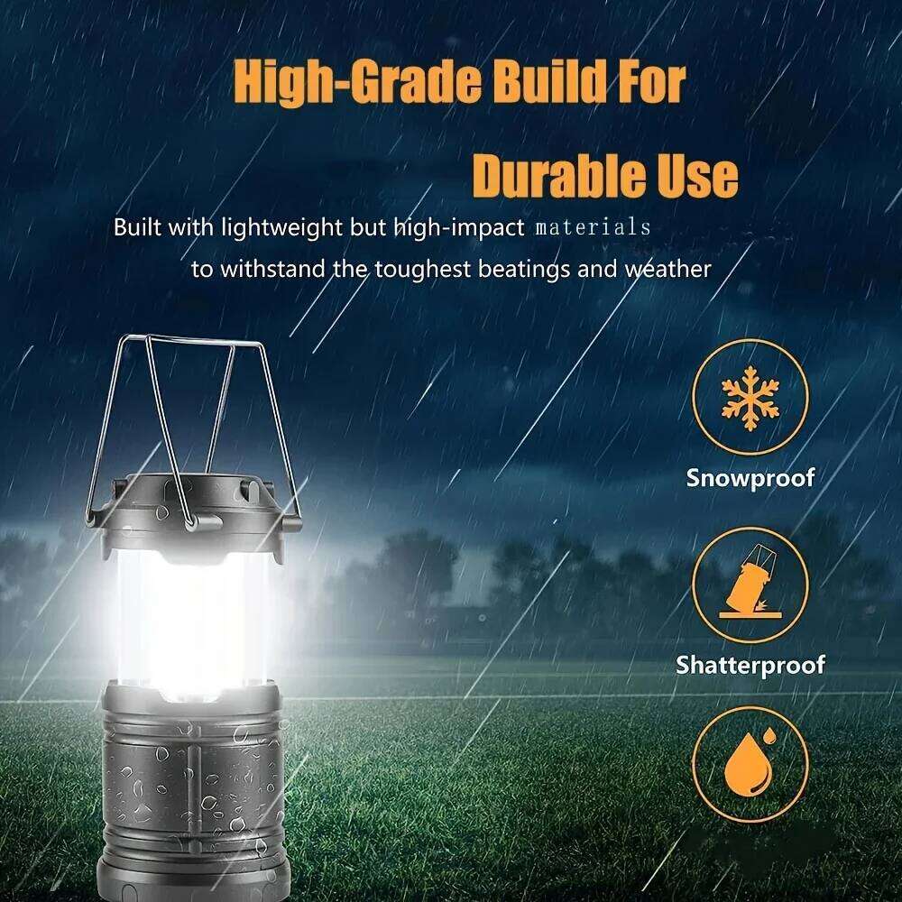 1/2/4PCS Camp Lamp Camping Tent Portable Multifunctional Emergency Light Battery Outdoor Pony Lantern S260302