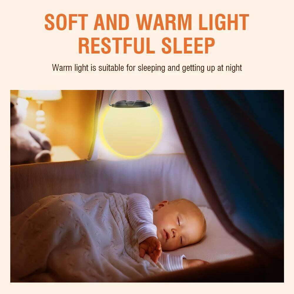 Portable Baby Night Lights Type-C Rechargeable 2835 LED Emergency Lantern Warm Eye Protection Desk Read Lamp Tent Lighting Bulb S260302