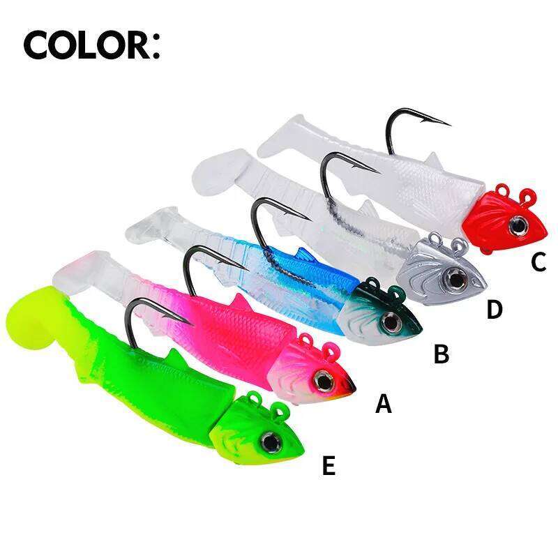Bass 30g 35g 45g Jig for Soft Worm Tackle Sea Fishing Hook Lure Fish Head Shape Pike Bait Jighead Z260228