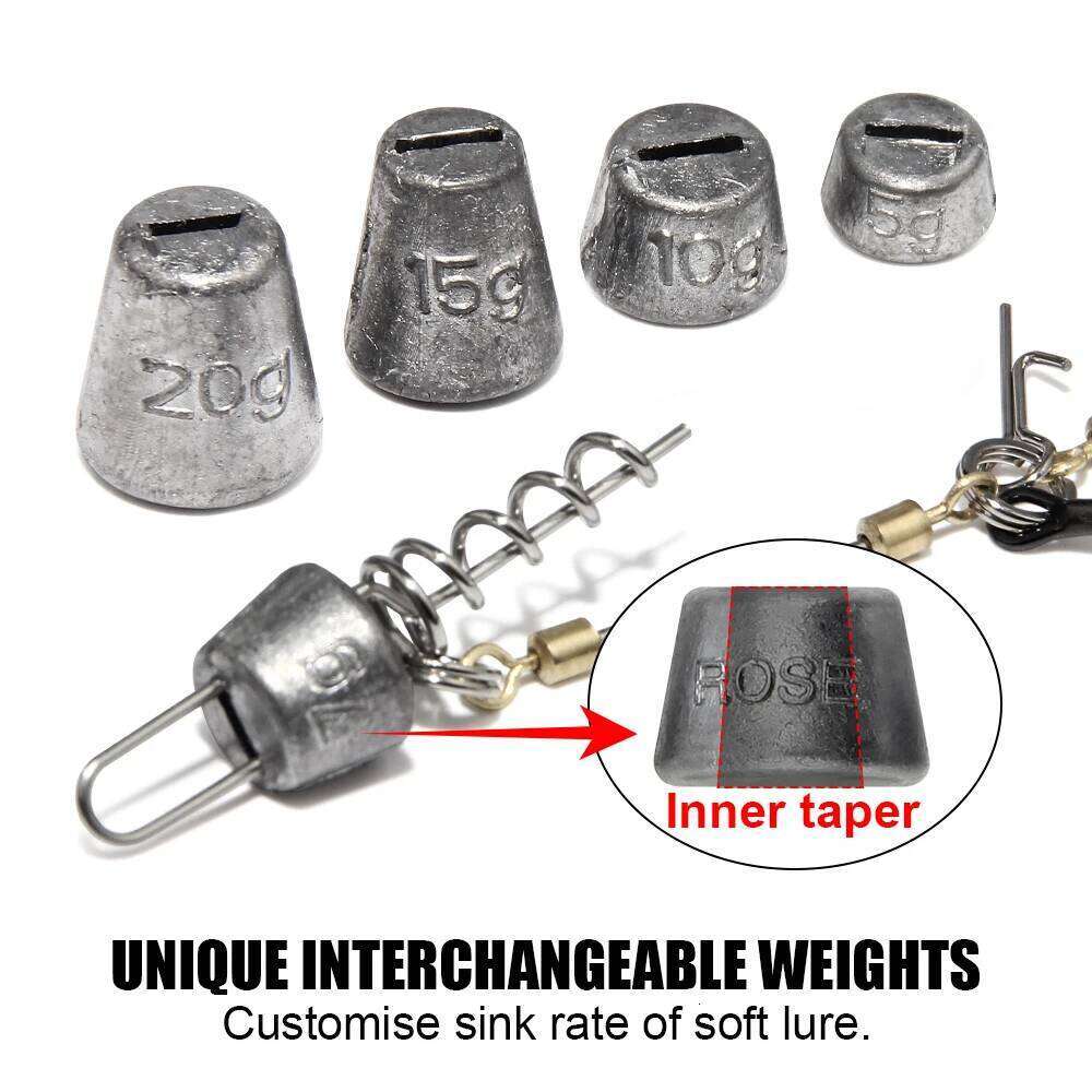 Spinpoler Multi-Depth Pike Stinger Rigs Fishing Hook #6 #1/0 #2/0 With Sinker Weight 5g 7g 10g 15g 20g Systerm Kit For Swimbait Z260228