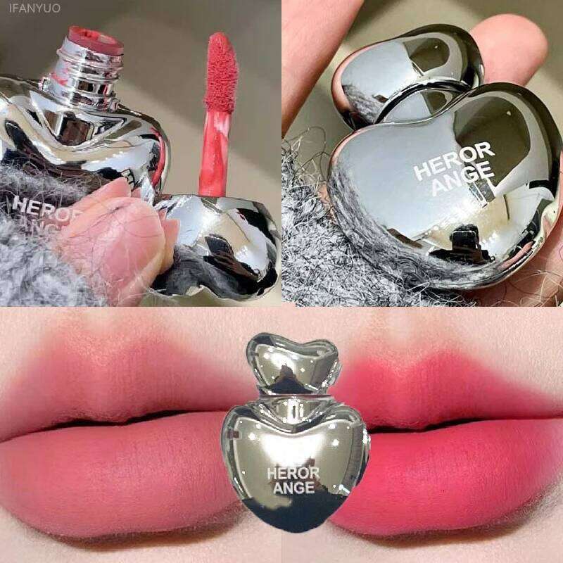 Peach Heart Silky Lipstick Velvet Matte Blush Gloss Face Liquid Pink Lip Tint Cream Pigment Long Lasting Lips Makeup H260302