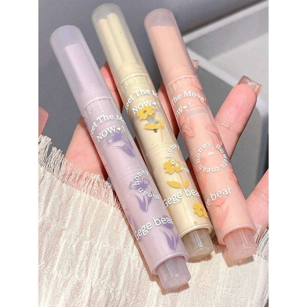 Gege Bear Floral Whisper Moisturizing Mirror Shine Lipstick Glossy Jelly Finish, Heart-Shaped Bullet, Hydrating Lip Balm H260302