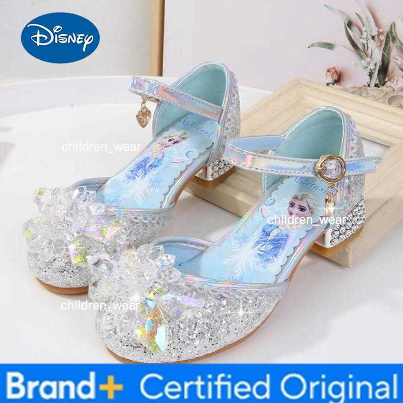 Disney childrens high heel princess party shoes summer new girls sandals baby childrens shoes little girl crystal shoes H260303