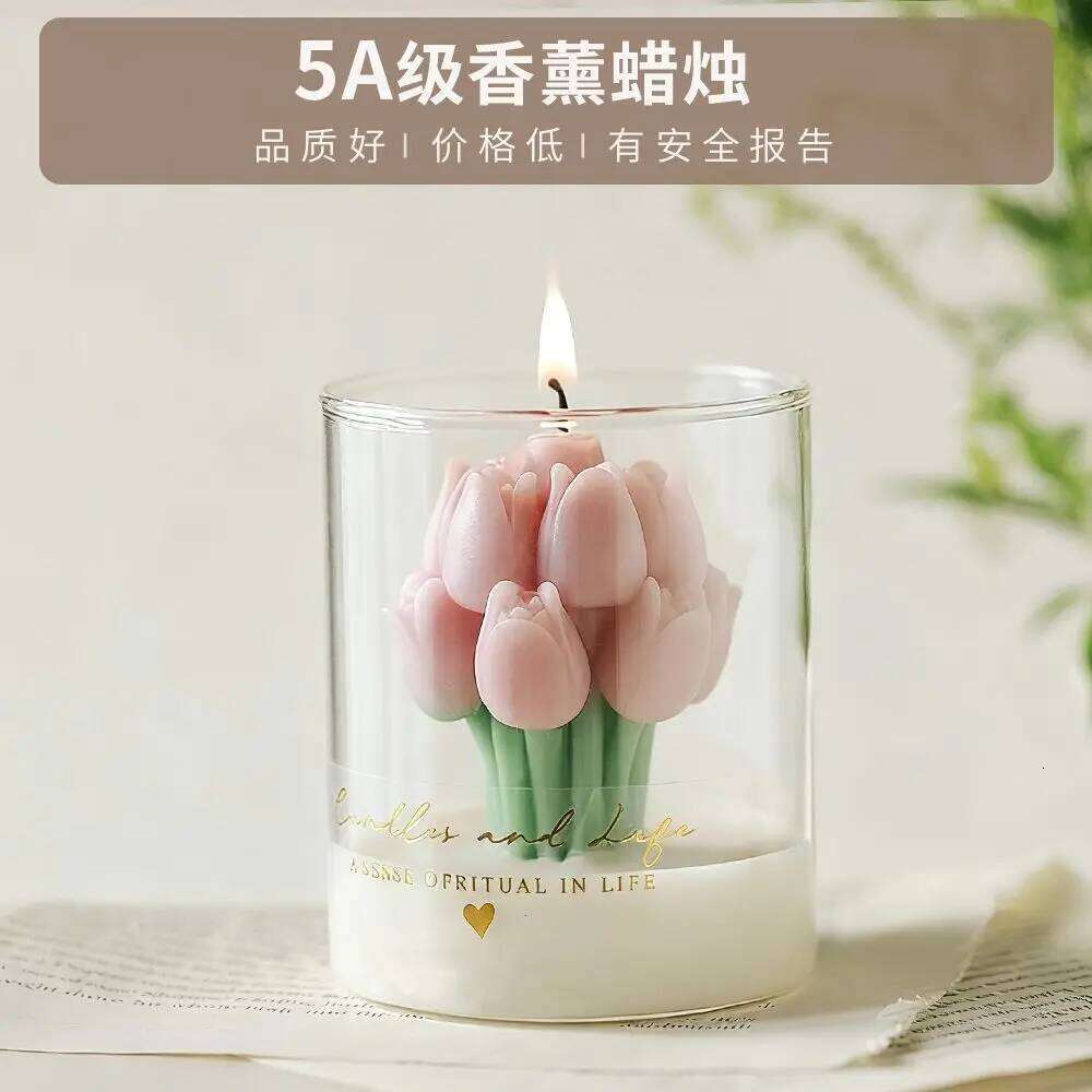 Vintage Aromatherapy Candles, Soy Wax Jars, Flower Fragrance Candle, Birthday Gifts for Wedding Ceremony, Home Decoration W260303
