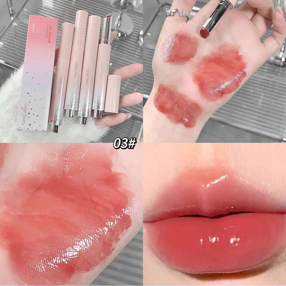 Clear Water Light Solid Lip Gloss Jelly Watery Pink Pencil Moisturising Mirror Lipstick Pen Korean Lips Makeup Cosmetic H260302