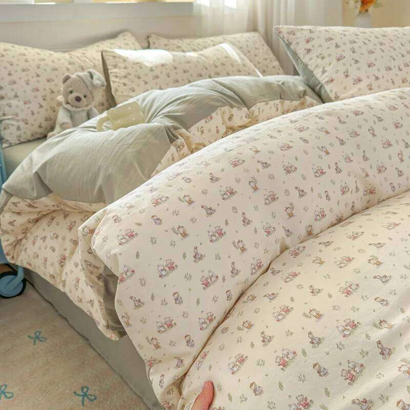 2025 New Class A Super Printed Bed Four-Piece Student Dormitory Cartoon Three-Piece Set Comfortable and Soft W260302 W260302