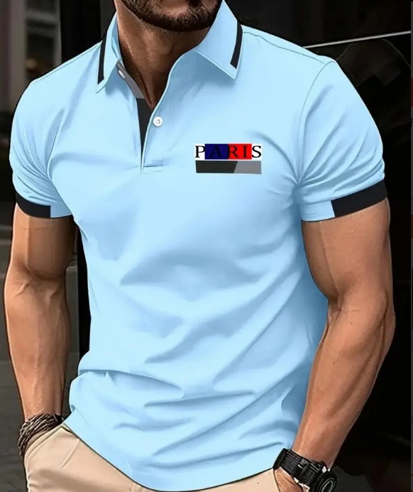 2026 Luxury Brand Designer Clothing New Summer Fashion Men's Printed Short-Sleeve Polo Shirt, Suitable For Golf And Tennis