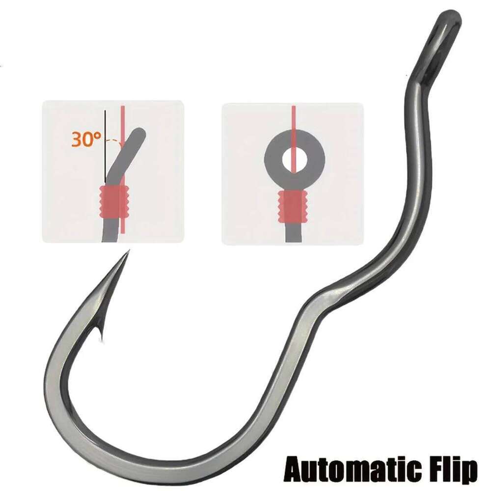 FishTrip Automatic Flip High Carbon Steel Fish Barbed Hook for Bass Carp Fishing Freshwater Tackle Accessories Z260228