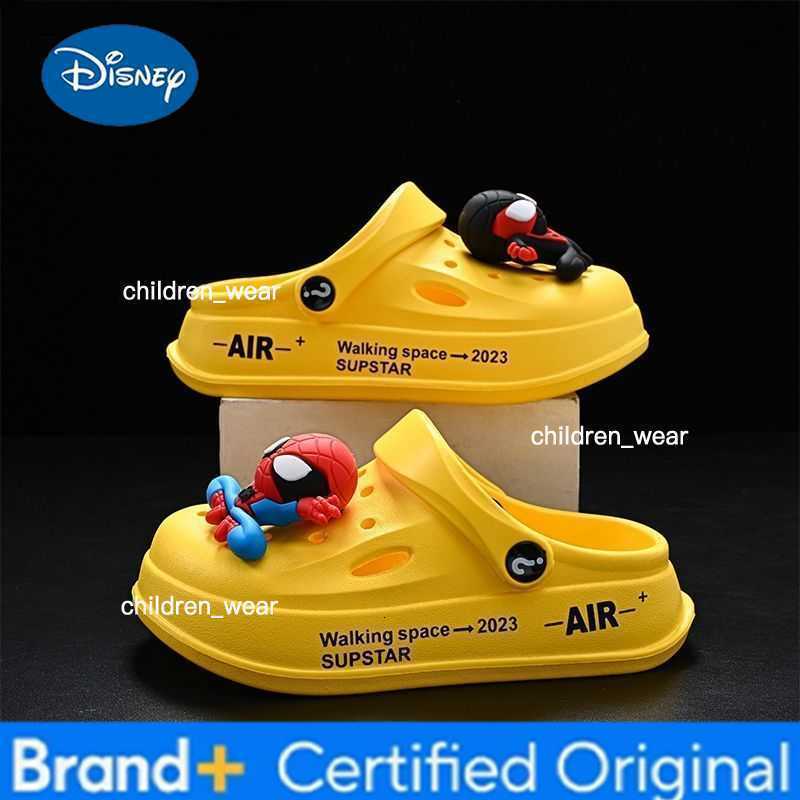 Disney Marvel Spider Man Childrens Cave Shoes Boys Anti Slip Soft Sole Kids Beach Sandals For Home And Outdoor Shoes Size 24-45 H260303