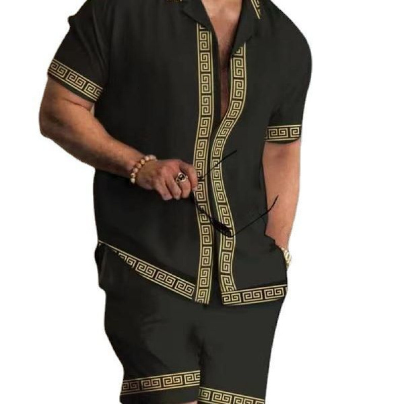 2026 Luxury Brand Designer Clothing 2025 New Fashion Men's Shirt, Personalized Casual Short-Sleeve Shirt And Shorts Set For Men