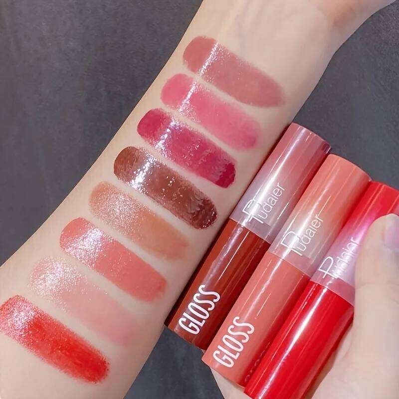 Hydrating Long-Lasting Pudaier Berry Shine Lipstick Set - Creamy Texture Plump Lustrous Lips, Non-Sticky Finish for All Skin H260302