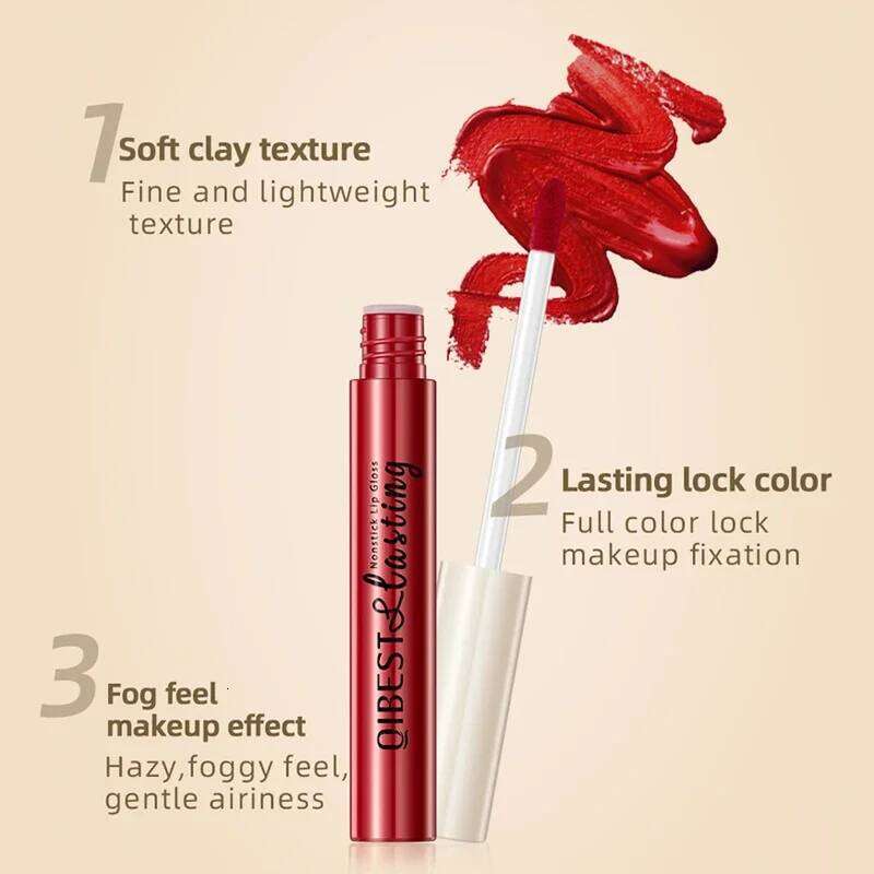 Nude Matte Gloss 24 Colors Long-lasting Velvet Lipstick Waterproof Non-stick Cup Sexy Red Dark Lip Tint Makeup Cosmetic H260302