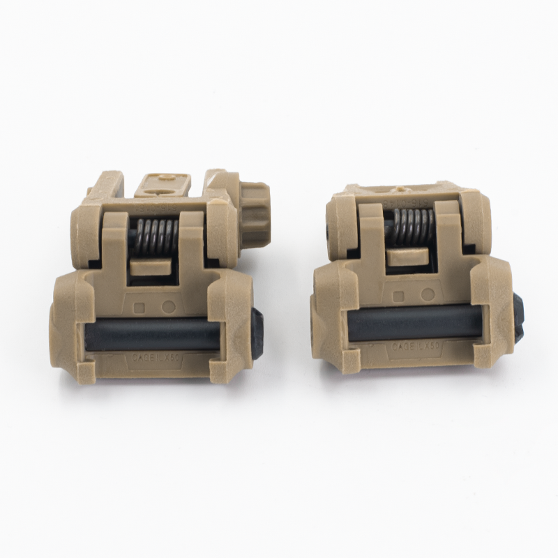 Gen III Flip Up Sights Front & Rear Black Polymer 20mm Picatinny Mount