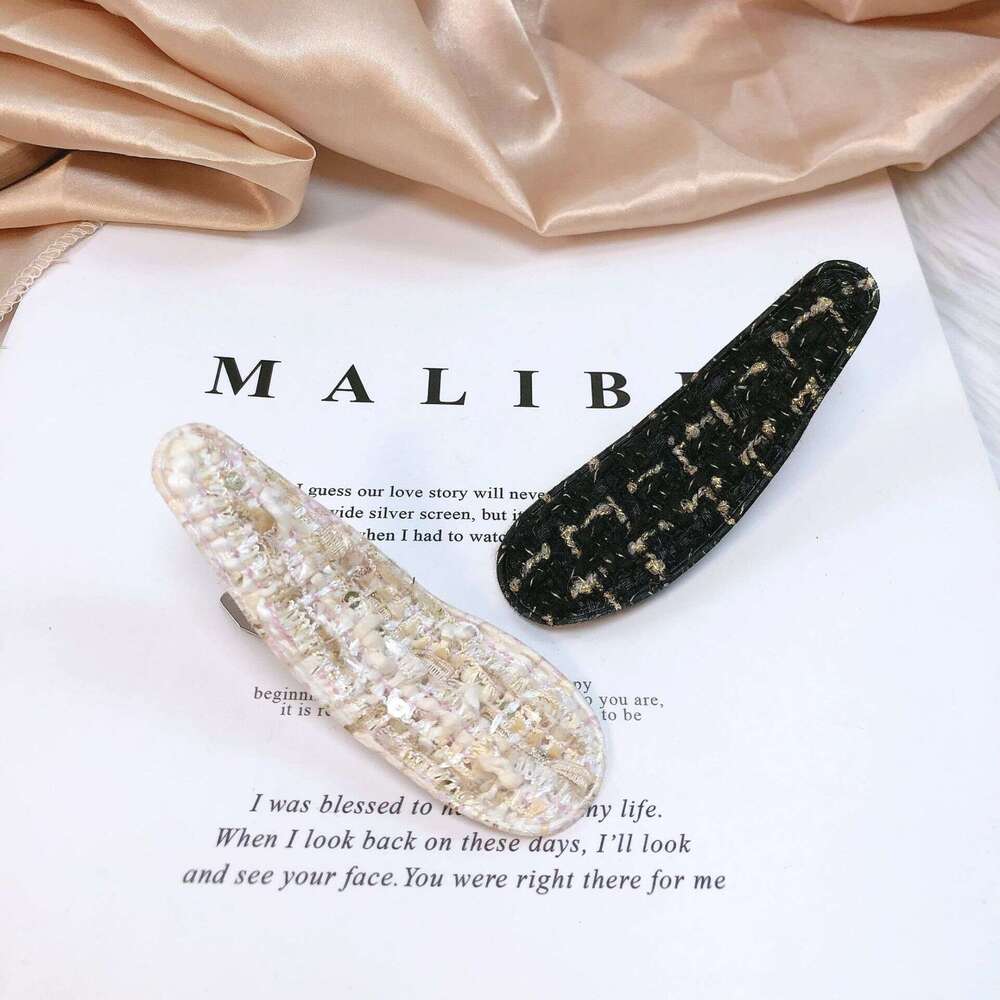 Jewelry Hair Clips & Barrettes Retro Leopard Print Inspired Tweed Elegant Black and White Contrast Color BB Clips Non-Slip Side Clips for Daily and Pa