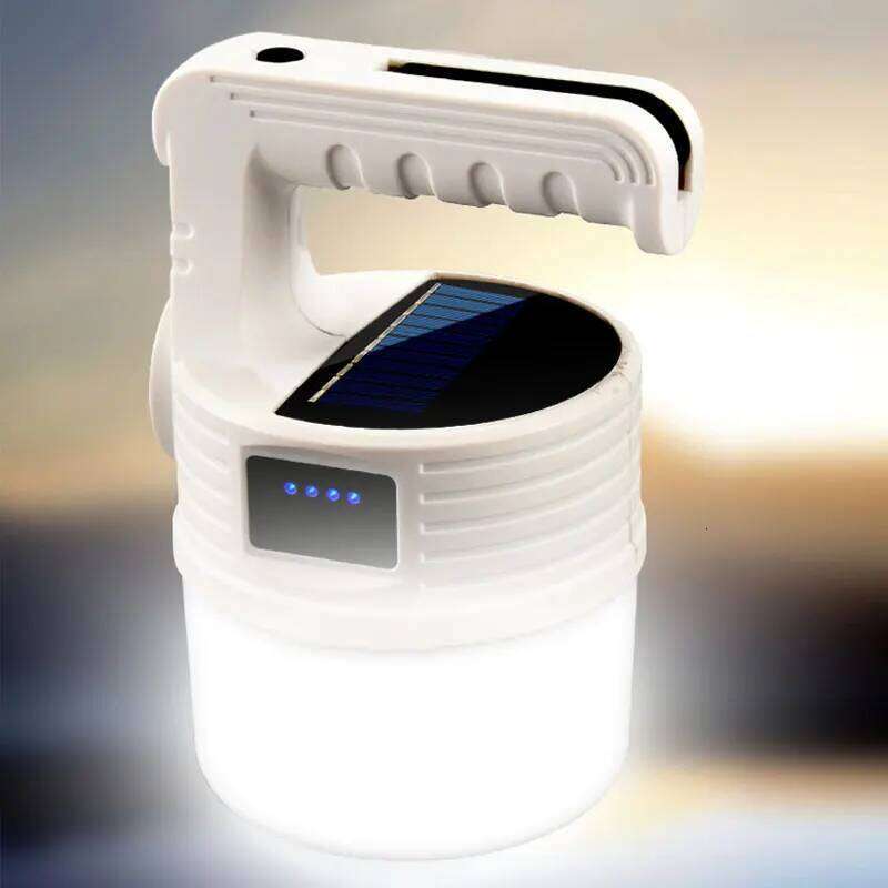 Rechargeable Portable Lanterns Solar Camping Lamp LED Emergency Autonomous Lighting Double Source Light Bulbs S260302
