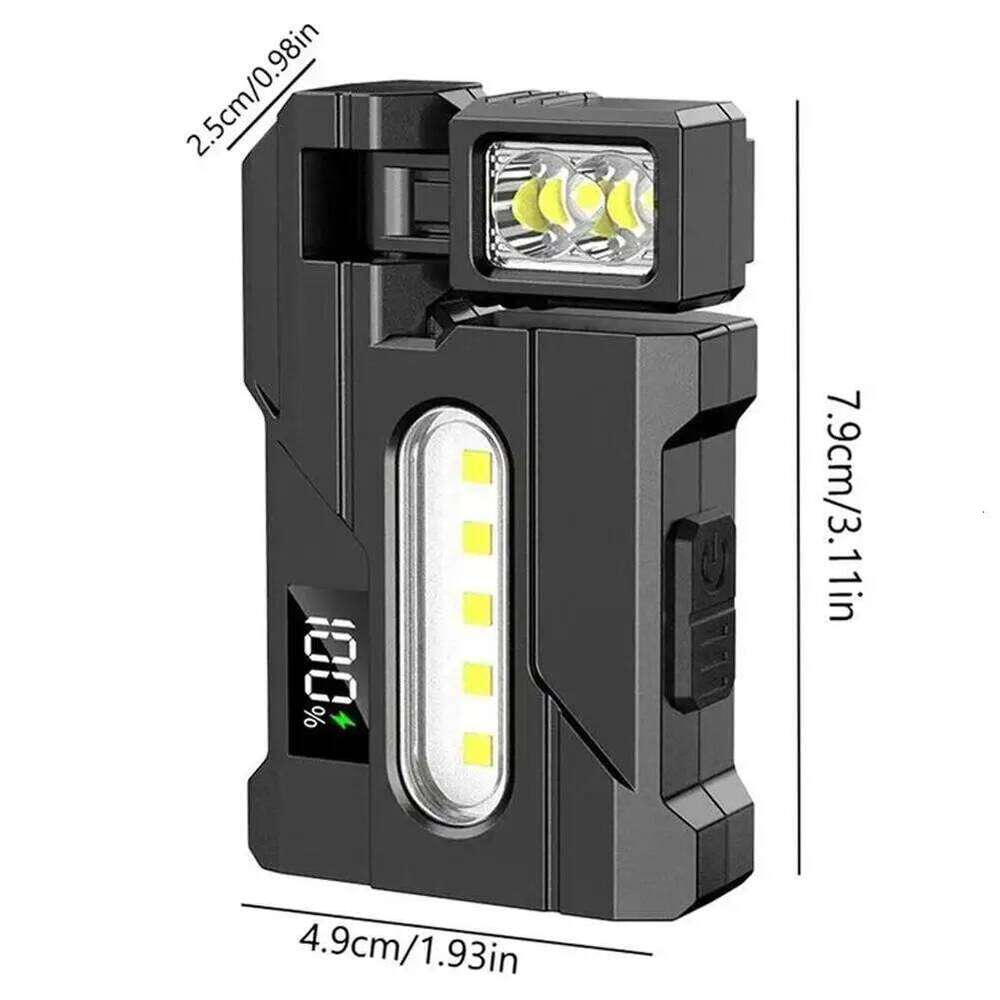 Outdoor Lighting Key COB High Brightness Magnet Pen LED Mini Flashlight Strong Side Portable Warning Light S260302