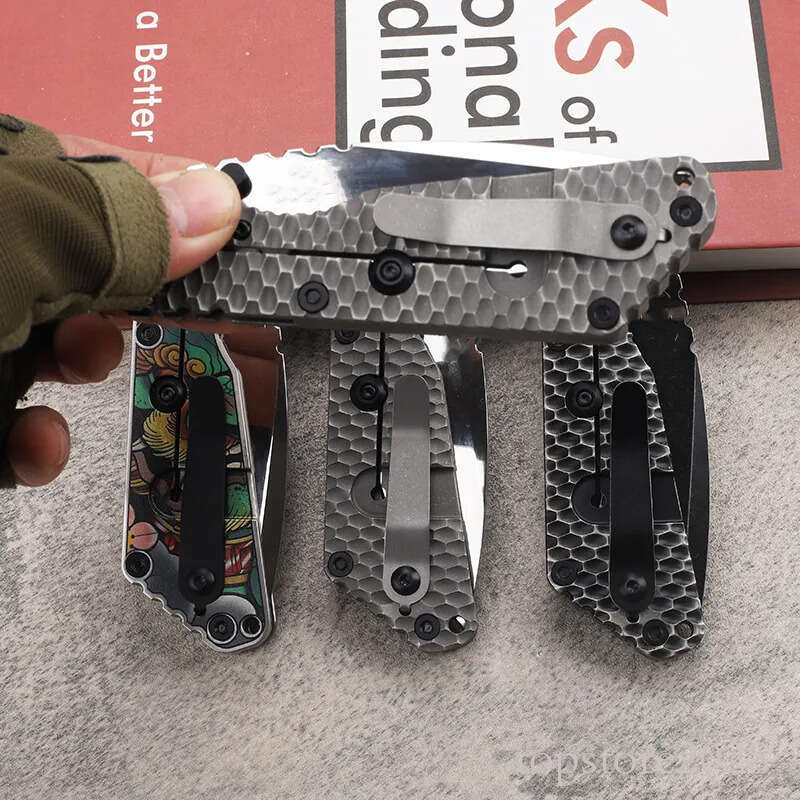 High Quality A2621 Folding Knife D2 Black Stone Wash/Mirror Polish Blade CNC Titanium Alloy Handle Outdoor Camping Hiking EDC Pocket Knives