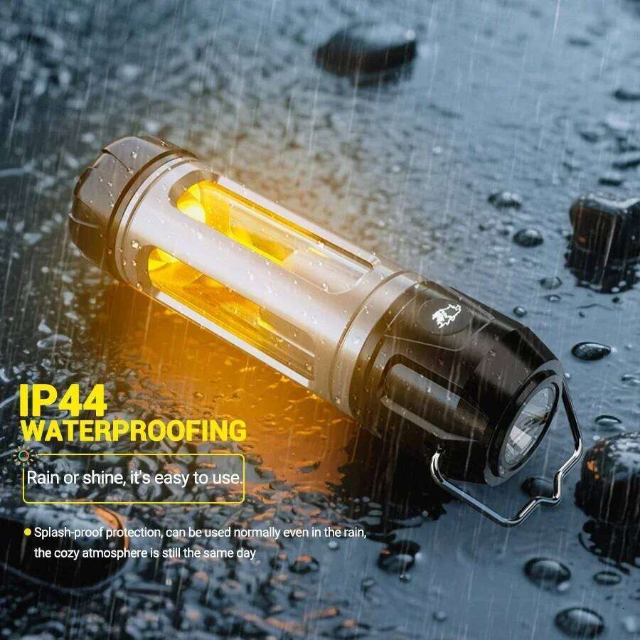 Portable LED Camping Lights Multifunction 800mAh Rechargeable Pocket Flashlights Outdoor Night Light Waterproof Travel Tent Lamp S260302