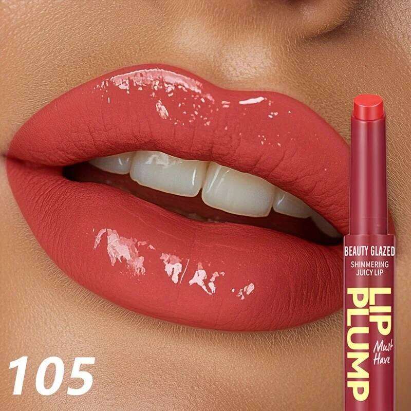 Shimmer Moisturizing Gloss Pen Press-On Style Glossy Lip Care Cosmetics Dewy Lipstick 2in 1 Nourishing And Long Lasting H260302