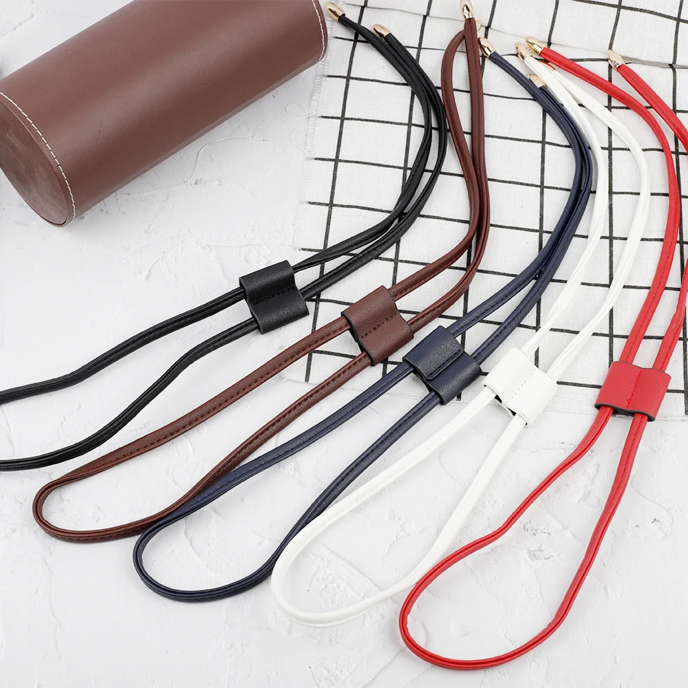 Fashion PU Leather Bag Strap DIY Detachable Replacement Bucket Bag Drawstring Rope Backpack Beam Pocket Purse Accessories 260228