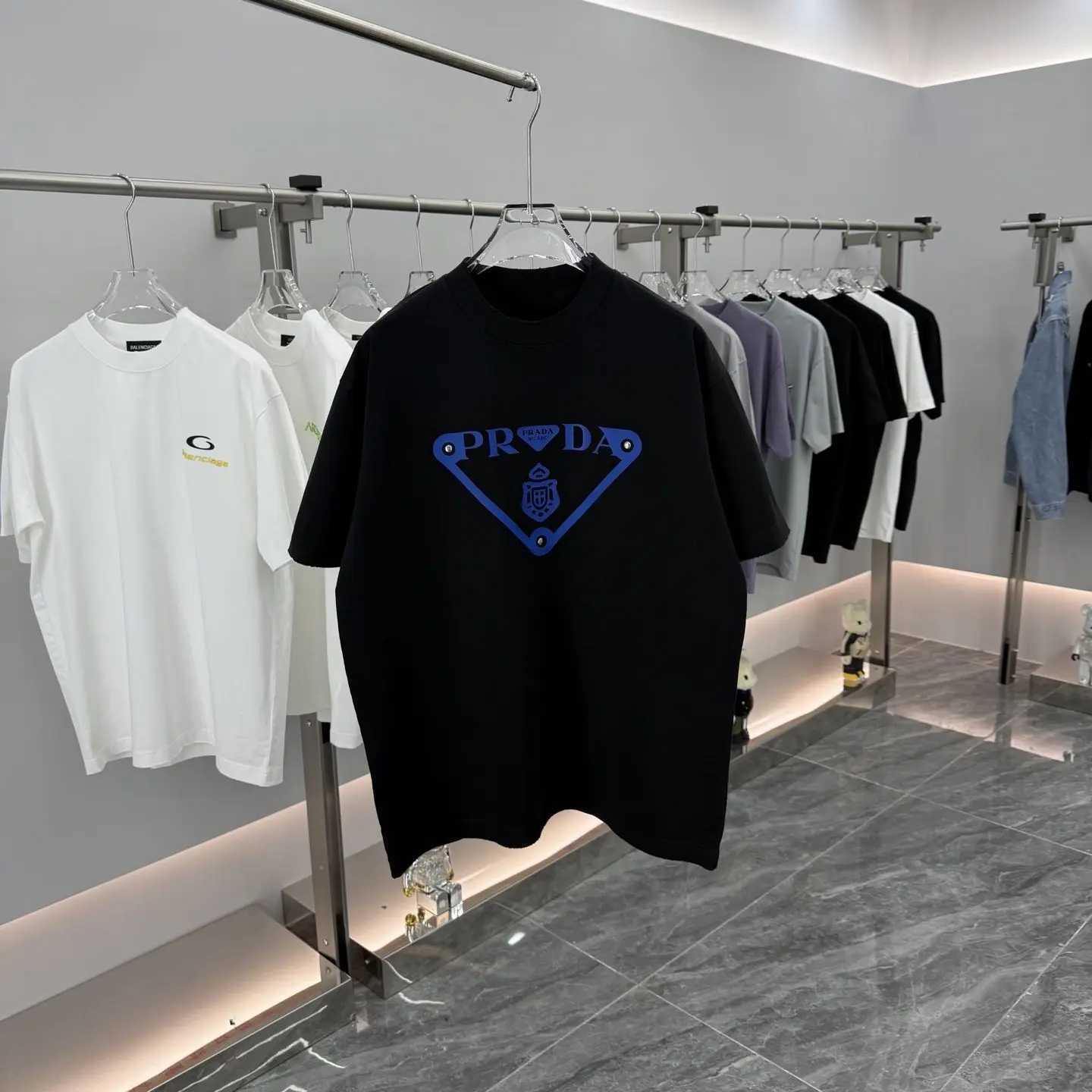 T-shirt Luxurious Summer 100% Pure Cotton Printed Round Neck Lightweight Loose Unique Fashion TopT260303