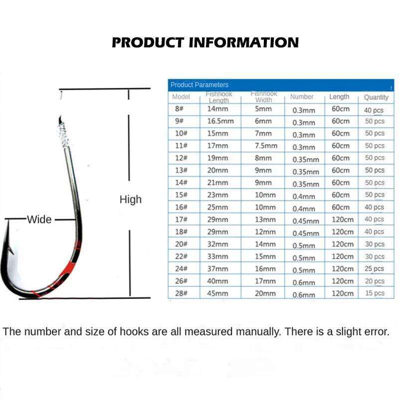 Hooks Barreled Sub 8#-28# Sea Fishing Belt Barb Tied Line Maruseigo Hook Convenient To Carry Z260228
