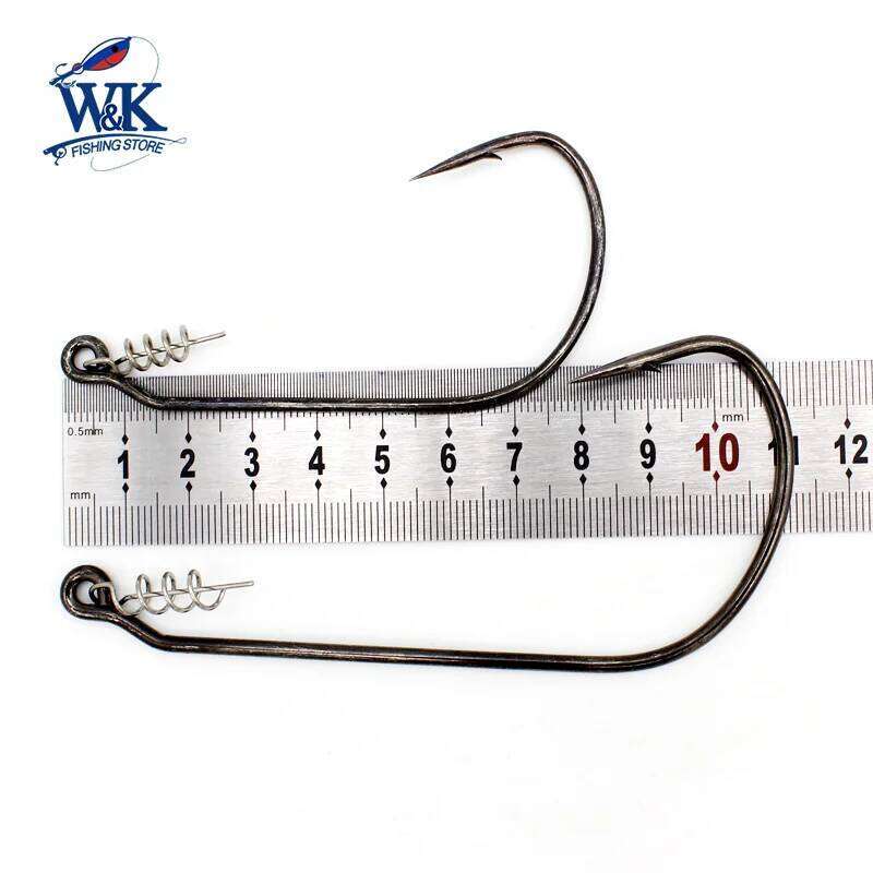 at 12/0 and 10/0 Big Worm Hook for Pike Soft Baits Freshwater Boat Z260228
