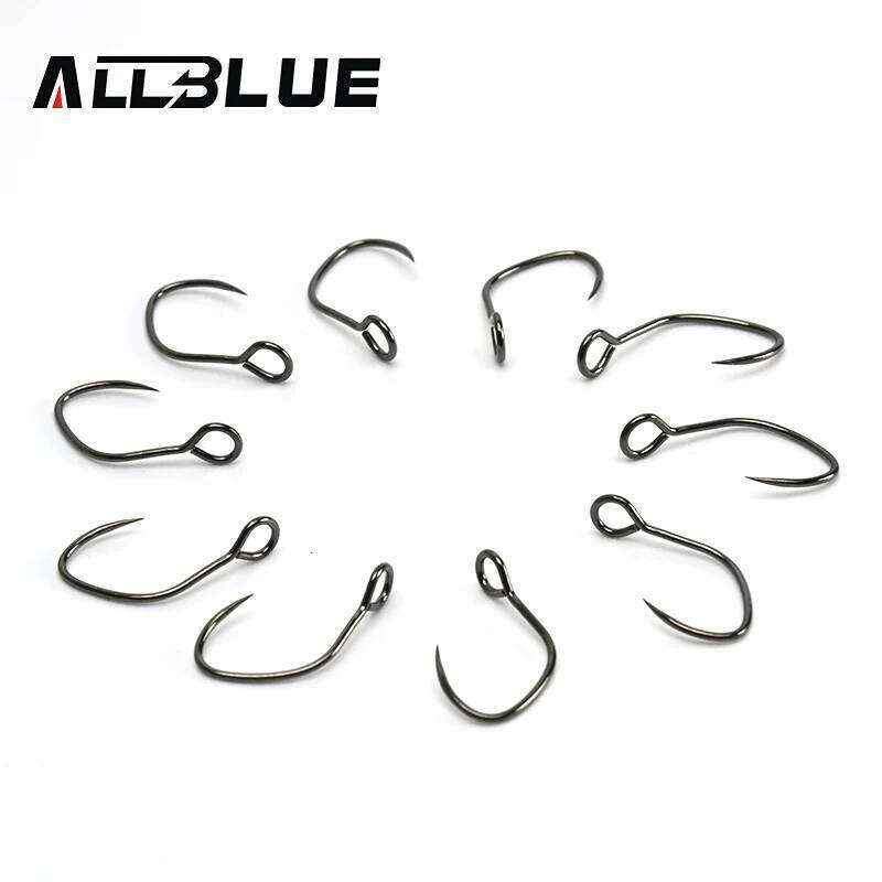 BLUX 10pcs Barbless 10# 8# Vertical Eye Forged Anti-rustcoating Trout Fishing Hook Z260228