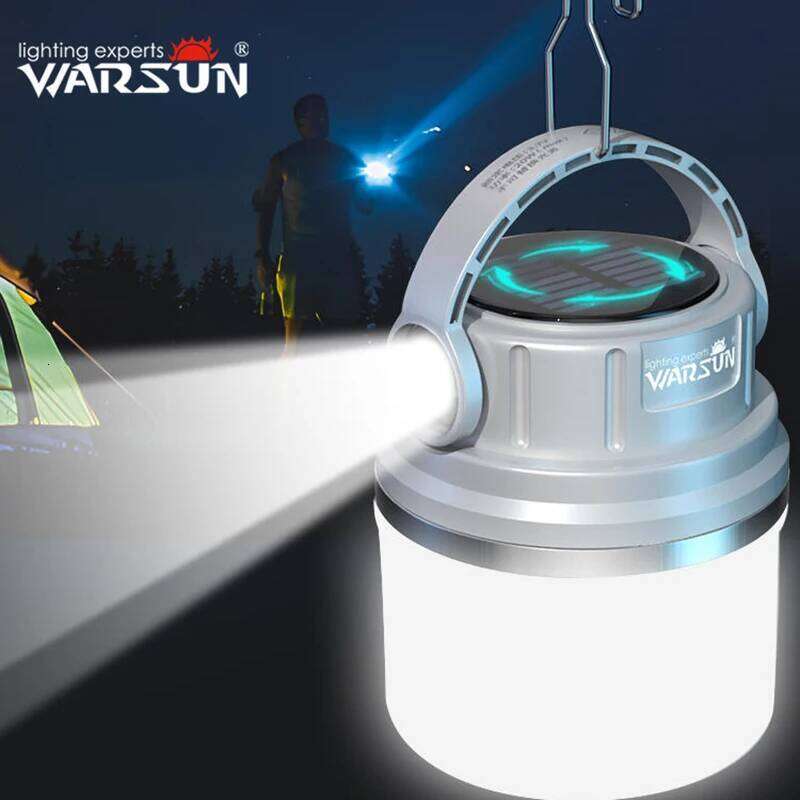 Warsun 1100 Lumen Long Endurance Led Solar Powerful Rechargeable Camping Lamp Light with Outdoor Sports S260302