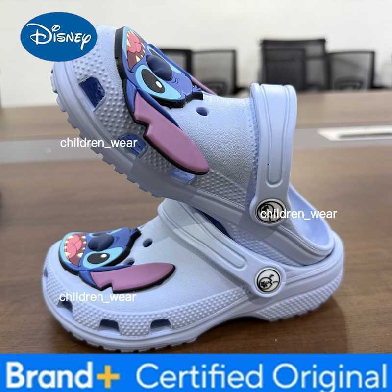Disney Blue Stitch Shoes Cartoon Beach Shoes Slippers Sandals Non-Slip Breathable Wear-Resistant No Children Slippers H2603031