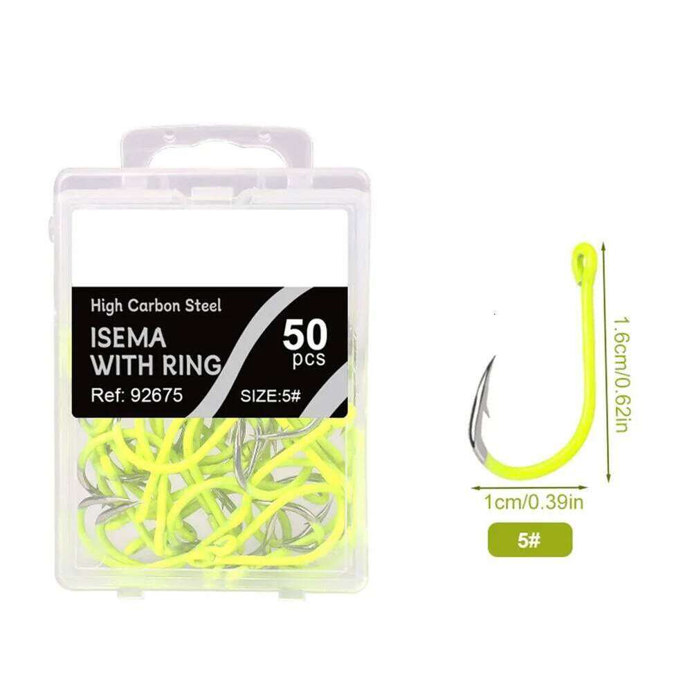 Package Content Barbed Sea Fishinhook Hook Fishing Hooks Fluorescent Yellow Z260228