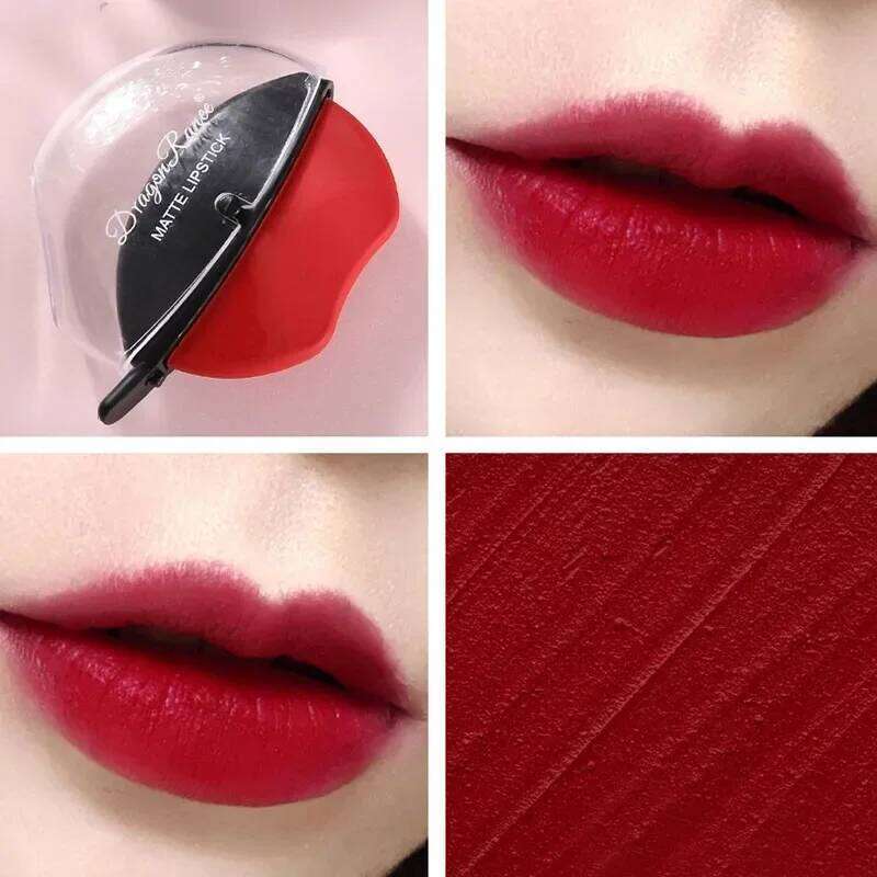 Lazy Pearl light Temperature Color Changing Lip-shaped Lipstick Velvet Moisturizing Lip Gloss Waterproof Non-stick Cup H260302