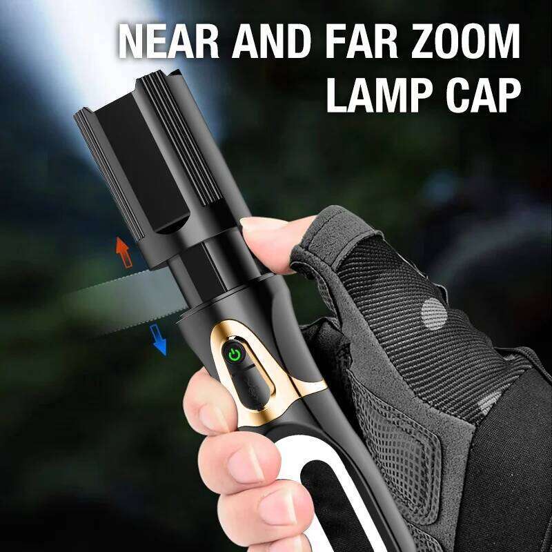 Dual-light LED can switch camping lights flashlight modes at will, and support TYPE-C charging. S260302