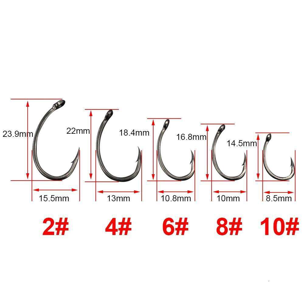 45pcs PTFE Coated High Carbon Stainless Steel Barbed Fish Hook With Eye X503 Fishing Accessories Z260228