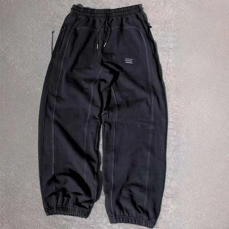 Free Shipping Men's Pants Kroen Patchwork Embroidered Sweatpants Retro Y2K Casual Streetwear Joggers with Drawstring Loose Fit Unisex jog Pants M