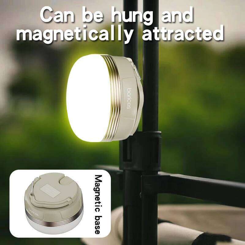 rechargeable lamp Portable Lanterns lights With magnetic suction Metal hook camping picnic tent S260302