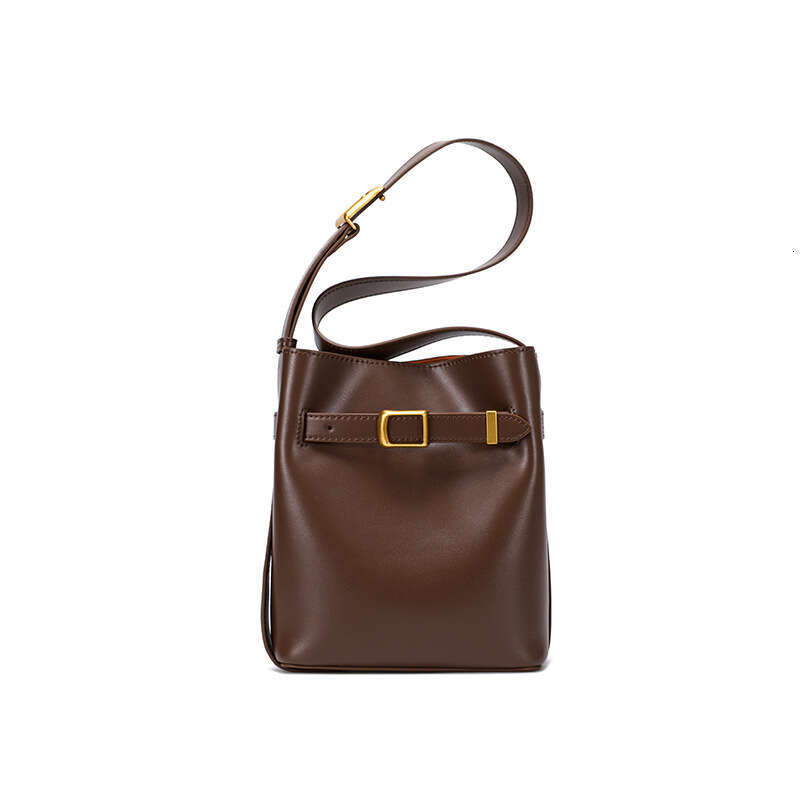 Luxury Shoulder Bags Totes Hobo New Genuine Leather Women S High End Bucket Retro Cowhide Versatile Lucky Crossbody Bag For SENYY