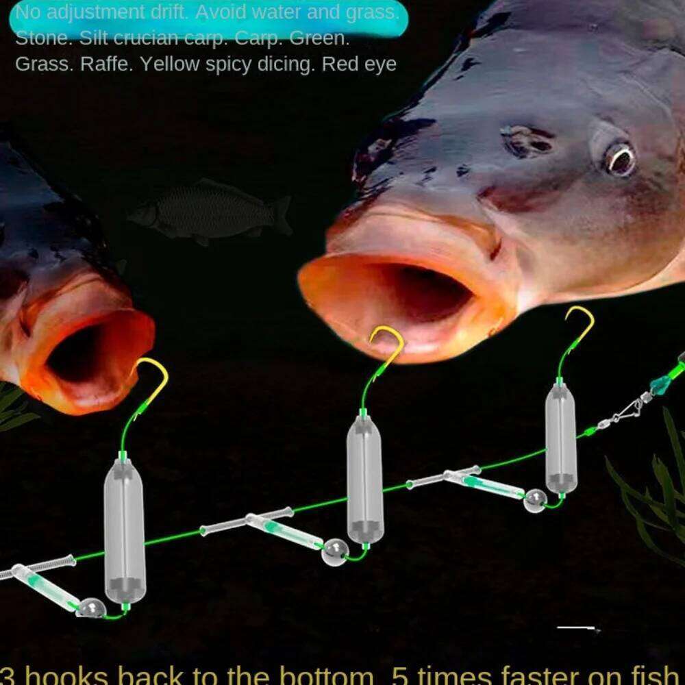 1pc 3 Hooks Hair barb Iseni hook Hook Ready-to-Use Size4#-11# Carp Rigs Fishing Lure Z260228