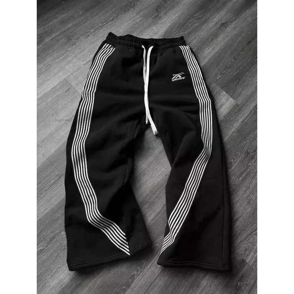 Jogging Sweatpants Embroidered Gray Drawstring Pants with Camouflage Design for Women Advanced Comfort Slacks Men's Clothing Daily Outfit - view 6