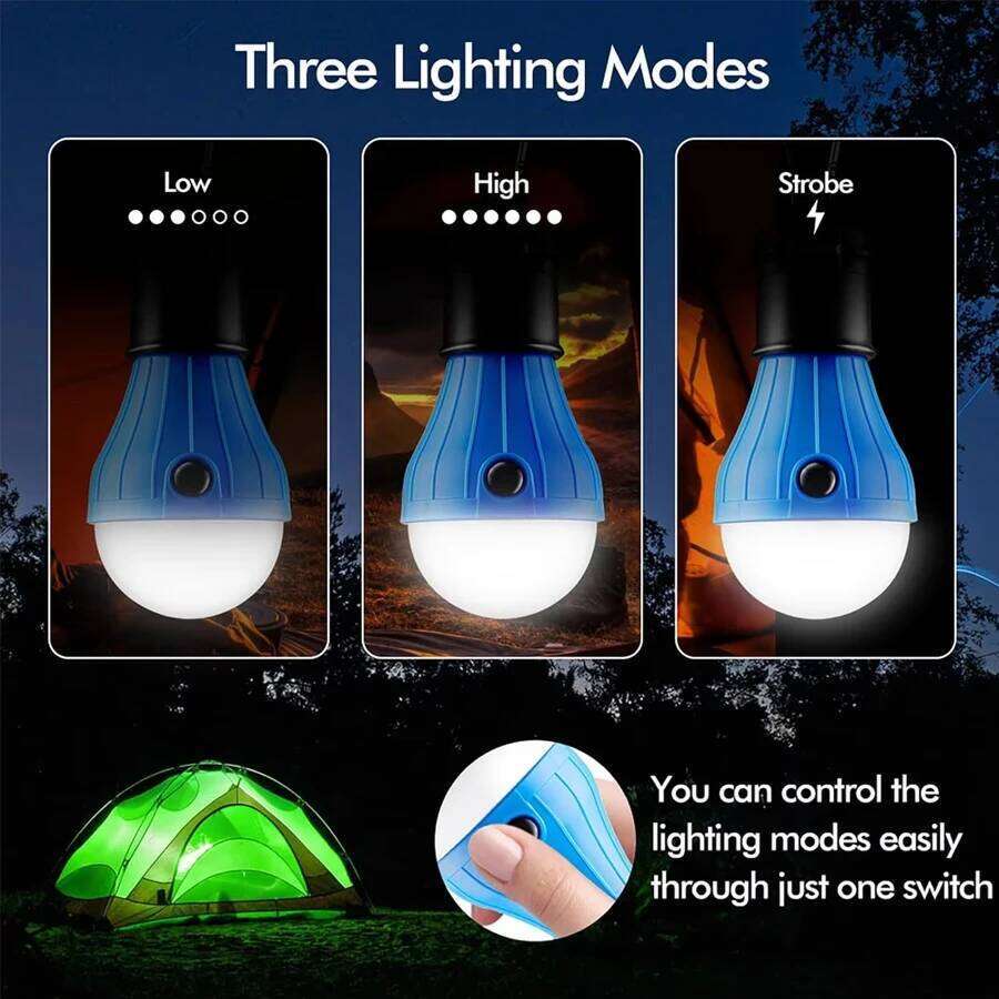 Outdoor Camping Lantern,Portable LED Tent Light with 3 Modes,Hanging Bulb for Hiking Fishing Emergency Lighting,Christmas Gifts S260302