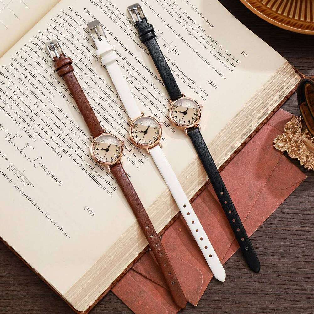 Fashion Small Arabic Dial Women Quartz Watch Elegant Ultra-thin Leather Strap Wristwatch Reloj Mujer Girls Clock Gift XJ260303