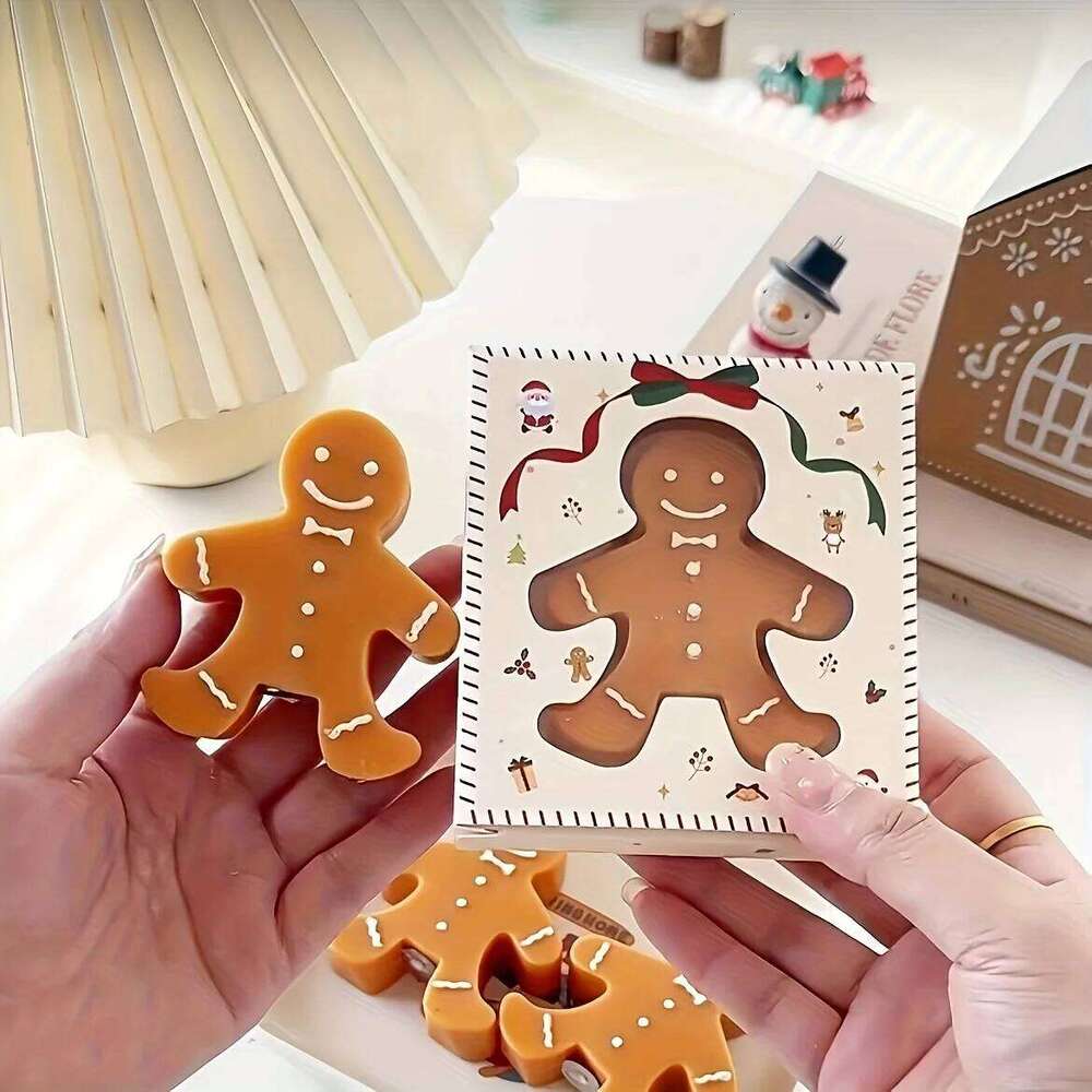 1 Piece Gingerbread Scented Candle - Perfect for Christmas, Weddings, Home Decoration, Birthdays and Other Occasions W260303