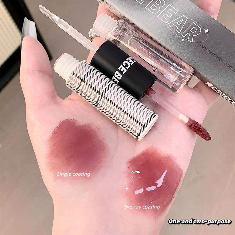 Gege bear double headed gloss matte powder mist raincoat lipstick overlay lip and cheek dual-use H260302