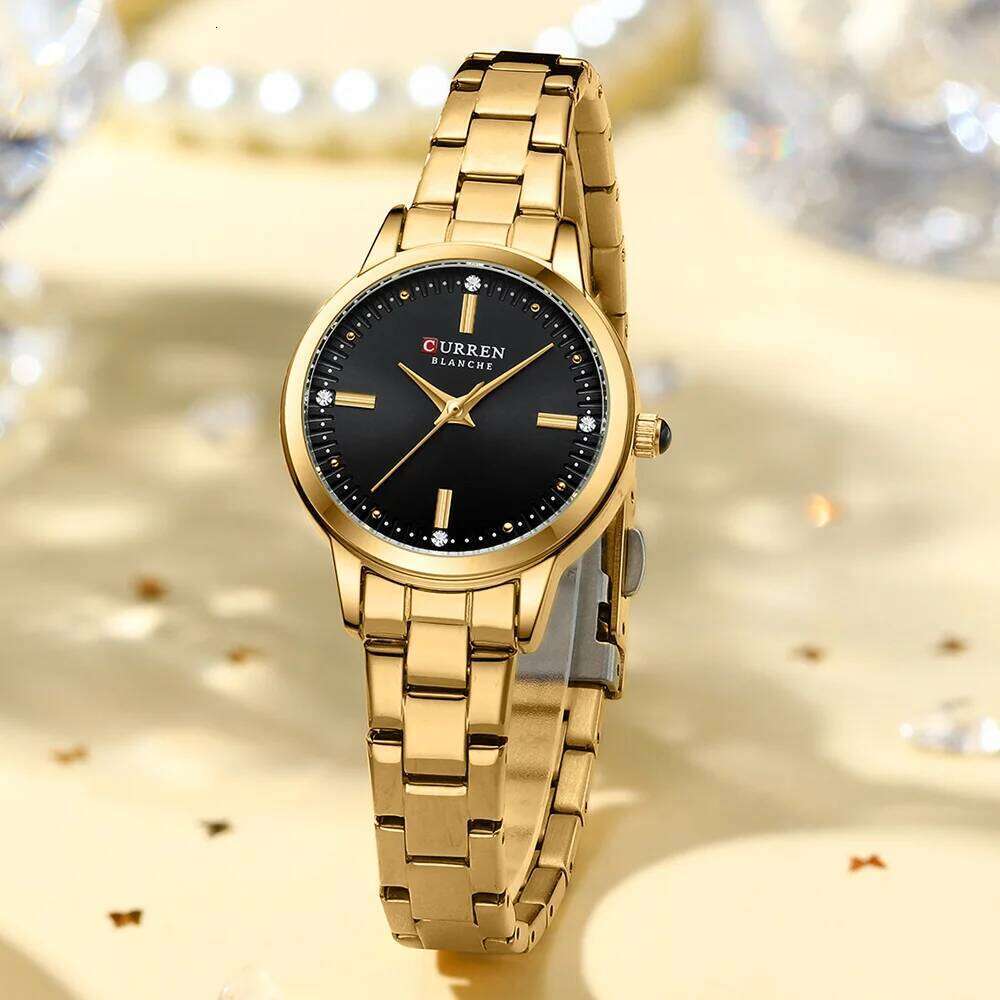 CURREN-Women's Simple Dial Wristwatch, Elegant and Charming Bracelet Quart Watches for Lady, Fashion Brand XJ260303