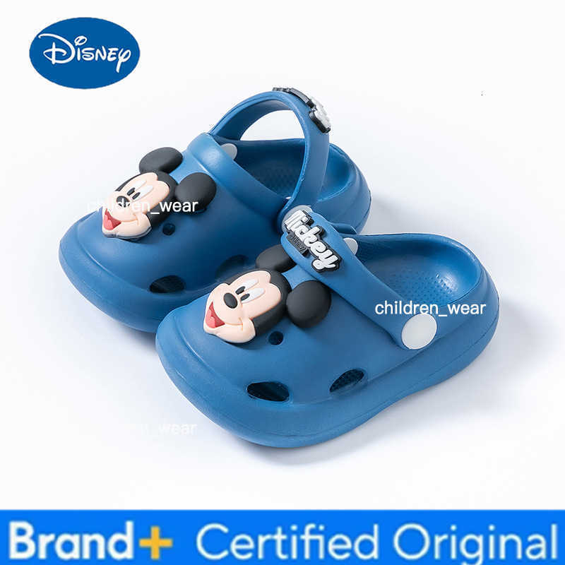Disney KidsCasual Shoes Sandals EVA Beach Mickey Mouse shoes Summer Shoes For Children Anti-slip Blue Pink Shoes Size 28-39 H260303